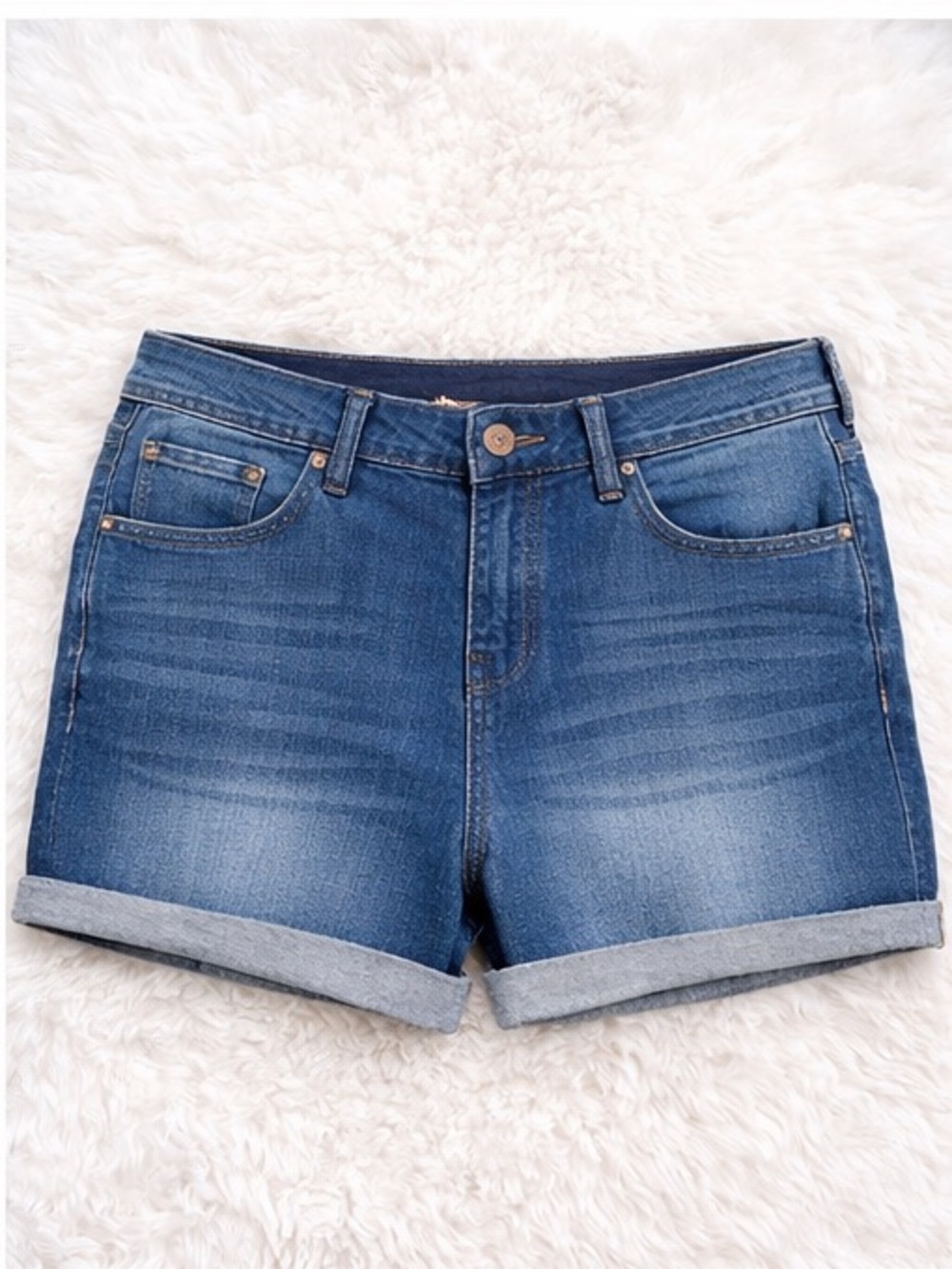 NWT J. Crew Medium Blue Roll-Cuff Denim Shorts